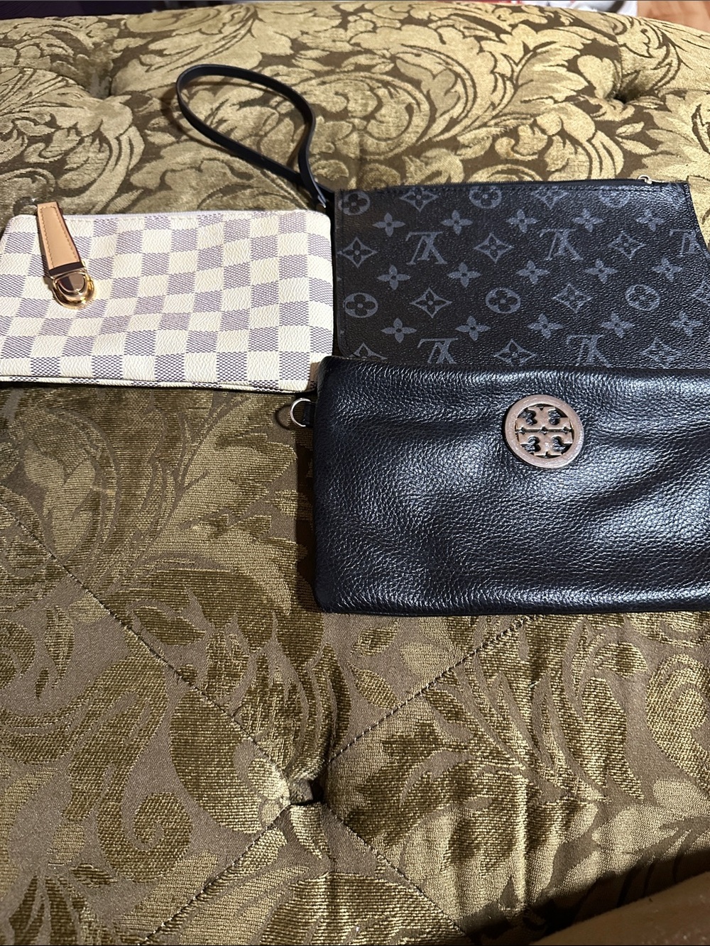 3 Wristlet Clutch with Gold Logo